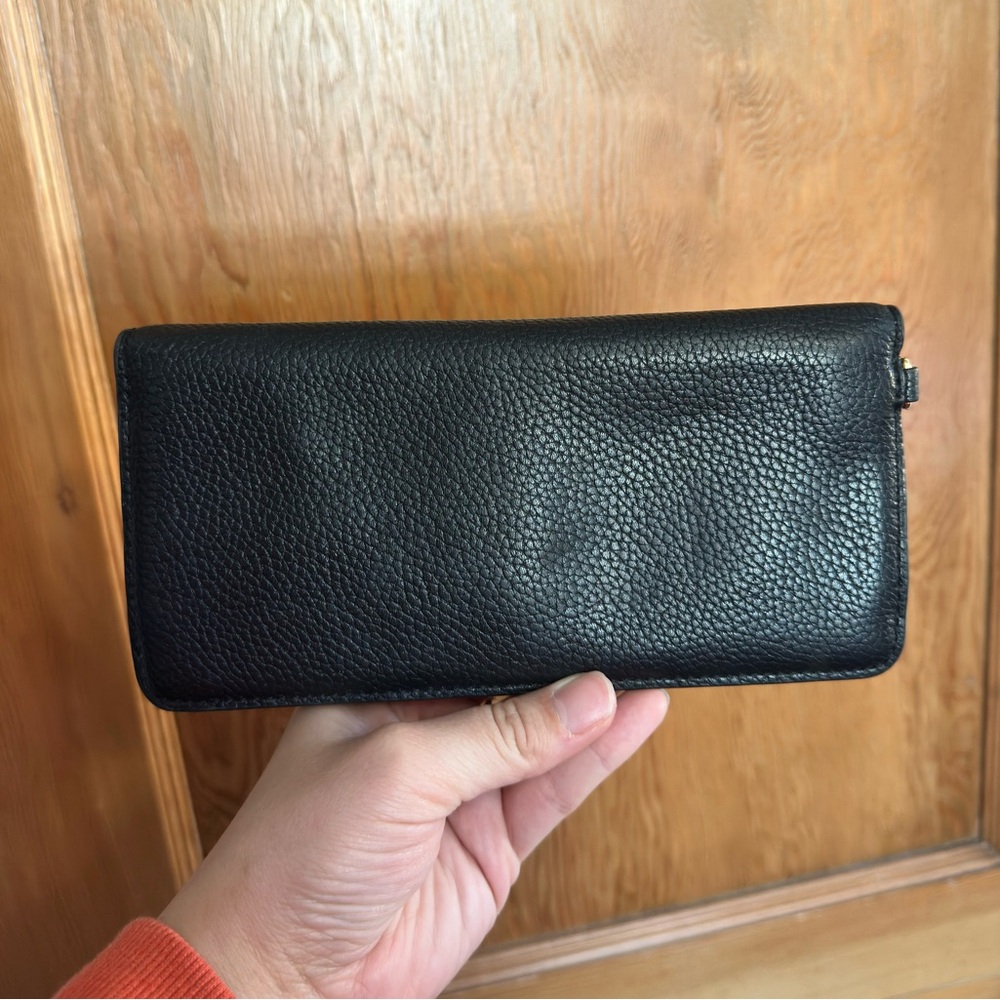 tory burch blake pebbled leather bifold wallet - Picture 3 of 7